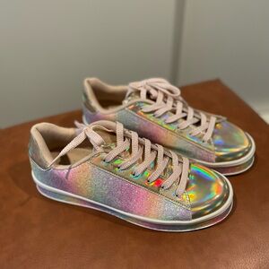 Holographic Rainbow Sneakers